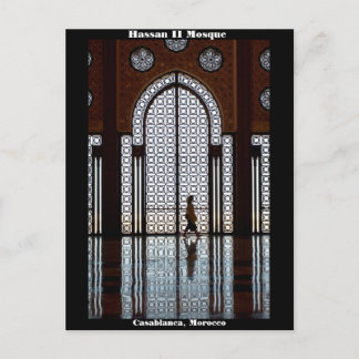 Hassan II Moskee het briefkaart in van Casablanca,