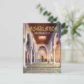 Hassan II-moskee Marokko Briefkaart (Staand voorkant)