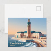 Hassan II-moskee Marokko Briefkaart (Voorkant / Achterkant)