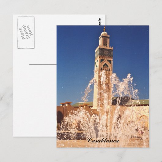 Hassan II Mosque - Casablanca Briefkaart (Voorkant / Achterkant)