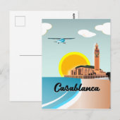 Hassan II Mosque Casablanca Marokko Briefkaart (Voorkant / Achterkant)