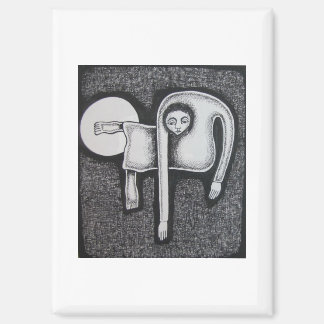 Hassan Wahba Hoekige Figuur en Witte Cirkel Magneet