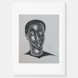Hassan Wahba Kruisgearceerd Portret Magneet