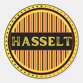Hasselt City Pride Emblem – Belgian Identity Ronde Sticker