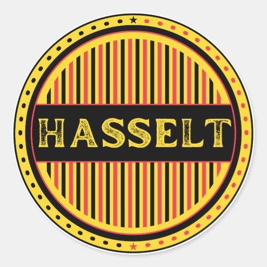 Hasselt City Pride Emblem – Belgian Identity Ronde Sticker (Voorkant)