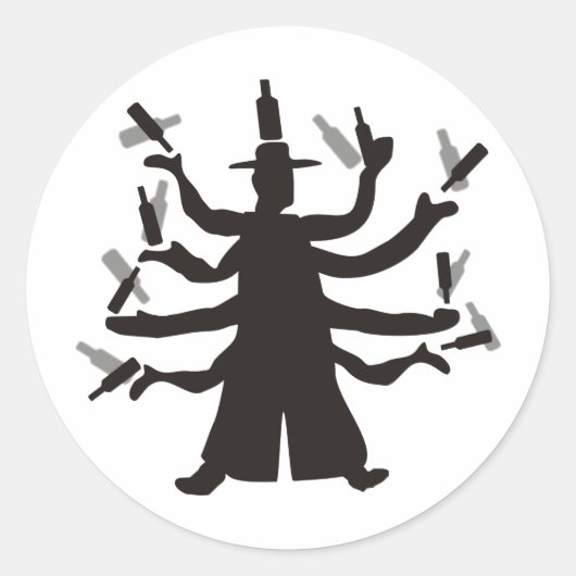 Hassidic Bottle Dance Ronde Sticker (Voorkant)