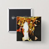 Hassidic Wedding Vierkante Button 5,1 Cm (Voorkant /achterkant)