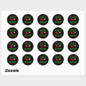 Hässlicher Weihnachtspullover mit Dinosauriern für Ronde Sticker (Vel)