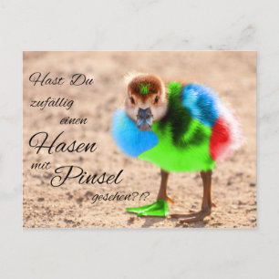 Hast Du zufällig einen Hasen mit Pinsel gesehen? Briefkaart