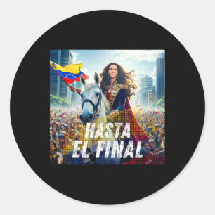 Hasta El Final Maria Corina Machado Ronde Sticker
