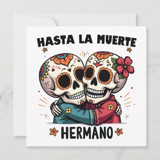 Hasta La Muerte Hermano Dag van de Dood Save The Date (Voorkant)