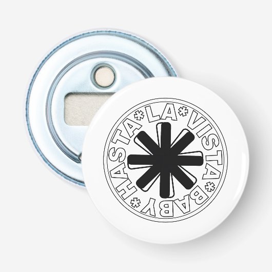 Hasta la vista, baby! button flesopener (Voorkant)