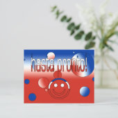 Hasta Pronto. Chili Pop vlag Briefkaart (Staand voorkant)