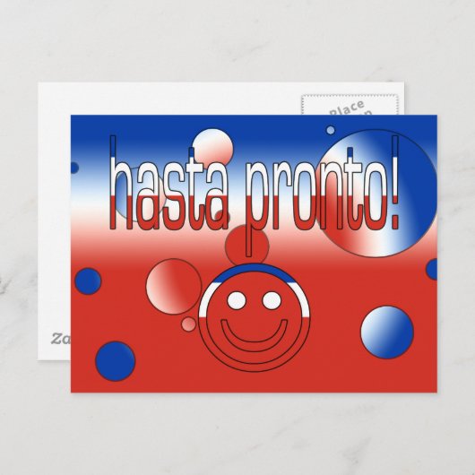 Hasta Pronto. Chili Pop vlag Briefkaart (Voorkant / Achterkant)