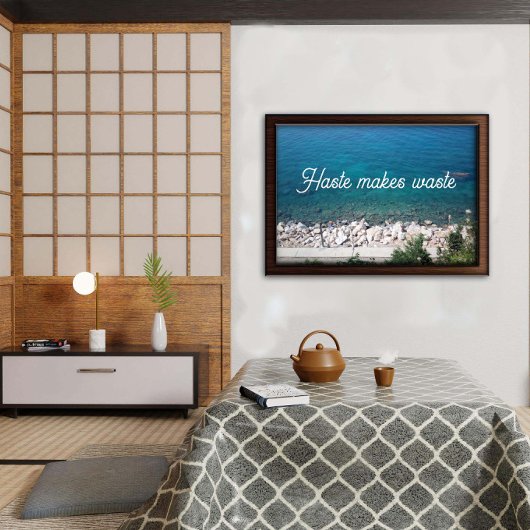Haste maakt afval, citaat oceaanposter poster