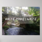 Haste maakt afvalproverb brug poster (Voorkant)