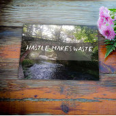 Haste maakt afvalproverb brug poster