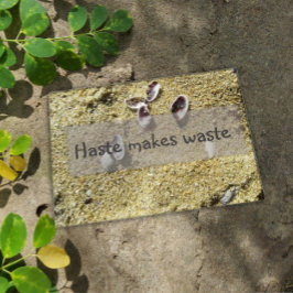 Haste makes waste wisdom saying poster