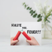 Haste mal Feuer?! - Die etwas andere Postkarte! Briefkaart (Staand voorkant)