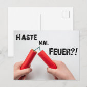 Haste mal Feuer?! - Die etwas andere Postkarte! Briefkaart (Voorkant / Achterkant)