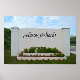 Haste Ye-achterteken, Bahama's Poster