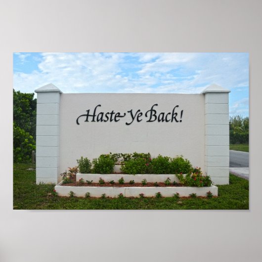 Haste Ye-achterteken, Bahama's Poster (Voorkant)
