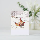 Hastily Hurrying Hen Briefkaart (Staand voorkant)