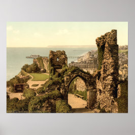 Hastings Castle, Hastings, Sussex, Engeland Poster