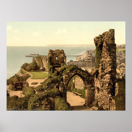 Hastings Castle, Hastings, Sussex, Engeland Poster (Voorkant)