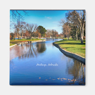 Hastings- en landschapsfoto van Nebraska Magneet