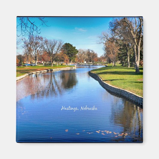 Hastings- en landschapsfoto van Nebraska Magneet (Voorkant)