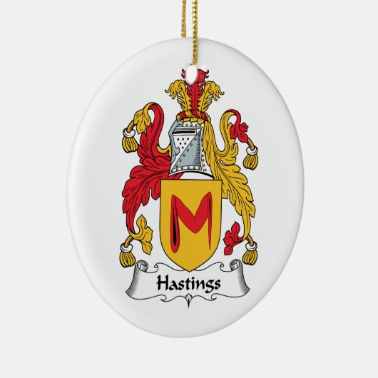 Hastings Family Crest Keramisch Ornament (Rechts)