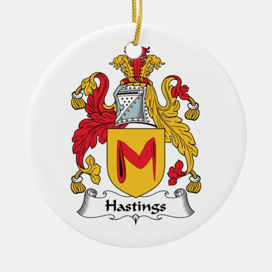 Hastings Family Crest Keramisch Ornament (Voorkant)