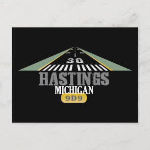 Hastings MI - Vliegbaan Briefkaart