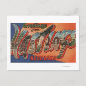 Hastings, Nebraska - grote letterscènes Briefkaart (Voorkant)