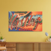 Hastings, Nebraska - grote letterscènes Canvas Afdruk (Insitu (Woonkamer))