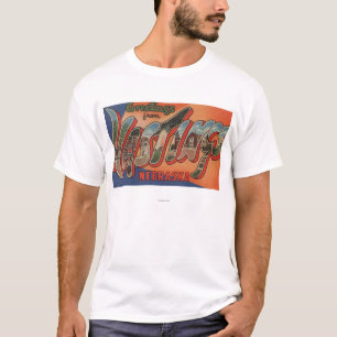 Hastings, Nebraska - grote letterscènes T-shirt