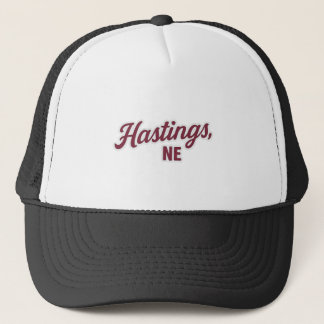 Hastings Nebraska-script | Retro Midwest Hometown Trucker Pet
