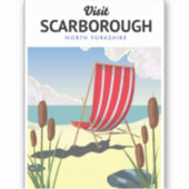 Hastings North Yorkshire poster. Sticker (Voorkant)