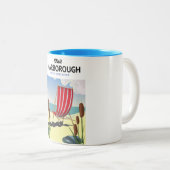 Hastings North Yorkshire poster. Tweekleurige Koffiemok (Voorkant rechts)