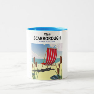 Hastings North Yorkshire poster. Tweekleurige Koffiemok