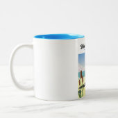 Hastings North Yorkshire poster. Tweekleurige Koffiemok (Links)