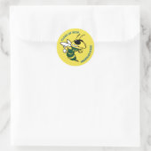 Hastings NY Buzz Aanpasbaar Afstudeercadeau Ronde Sticker (Tas)