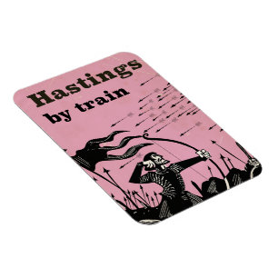 Hastings Per trein vintage reisposter Magneet
