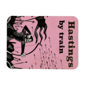 Hastings Per trein vintage reisposter Magneet (Horizontaal)