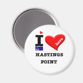 HASTINGS POINT - I Love Magneet (Voorkant / Achterkant)