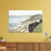 Hastings uit East Cliff van 'A Voyage Arou' Canvas Afdruk (Insitu (Woonkamer))
