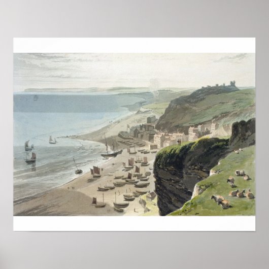 Hastings uit East Cliff van 'A Voyage Arou' Poster (Voorkant)