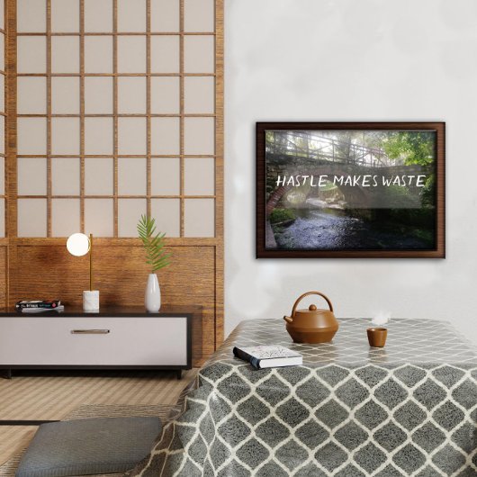 Hastle maakt afvalproverb brug poster