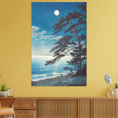 Hasui Kawase - Lente Maan op Ninomiya Beach Canvas Afdruk (Insitu (Woonkamer))